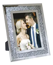 Comprar Portarretratos Decorativo 5 X7  Con Espejo Y Borde De Crista