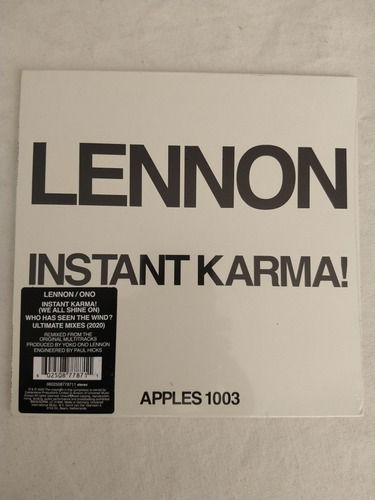 Lennon Instant Karma Single Vinyl, No Beatles