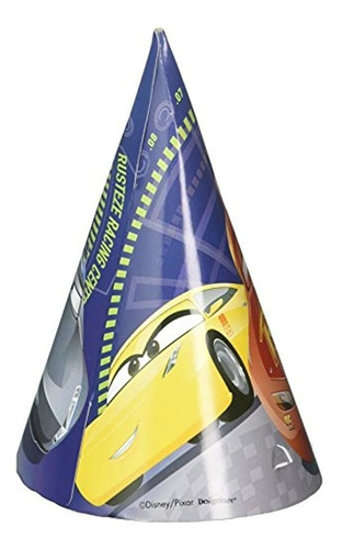 Cars 3 Birthday Cars 3 Party Cone Hats 8 Count