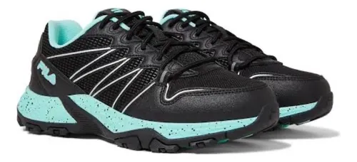 Tenis fila negros para mujer hotsell