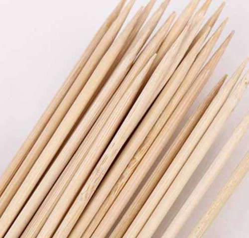 Imagen 4 de 6 de Palos Anticuchos Gruesos 40cm Brochetas Pinchos Papa Tornado