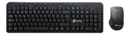 Teclado Mouse Inalambrico Nextep Color Negro Ne415 /vc