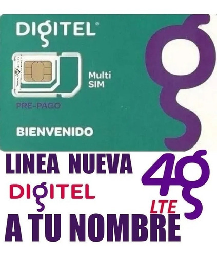 Imagen 1 de 1 de Linea Digtel Con Plan Inteligente 1.1 4g Lte A Tu Nombre