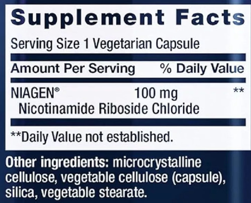 Soporte Nad+ Cell Life Extension de 100 mg para 30 cápsulas+sin sabor