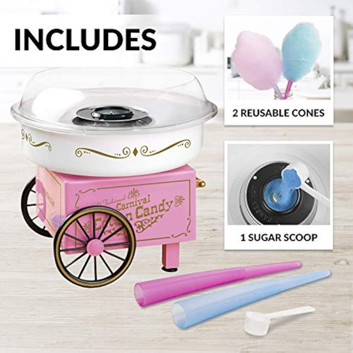 Maquina Para Hacer Algodon De Azucar Vintage Color Rosa Rosa