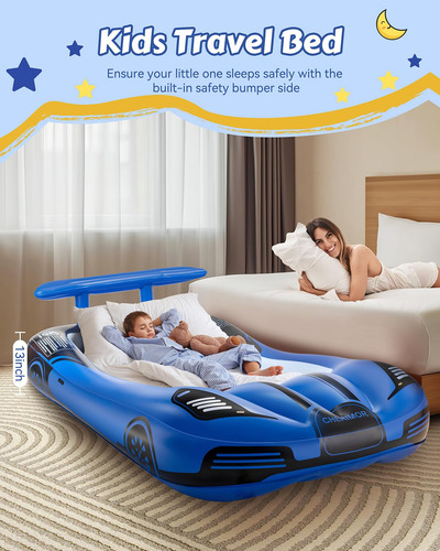 Cama De Viaje Inflable Para Niños Con Protectores De
