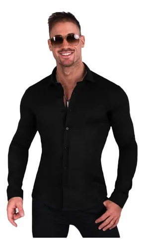 Camisa Entallada Hombre Elastizada