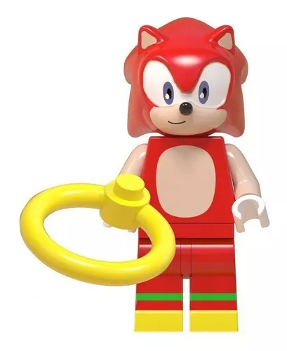 Sonic Vermelho Personagem Sonic Top Blocos Boneco