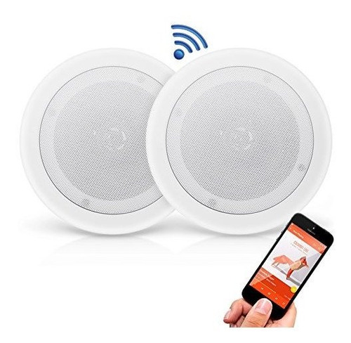 Bocina De Pared Pyle Flush Mount 8'' Bluetooth Set De 2