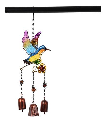 Pintura Colgante De Metal Y Vidrio Con Forma De Campanilla D