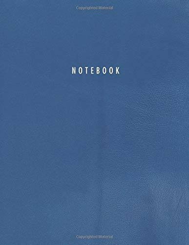 Notebook Blue Leather Style | 150 Legal Collegeruled Pages |