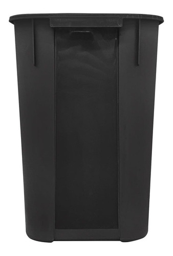 4 Pack Bote De Basura Rectangular 20 L Color Negro