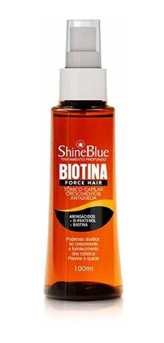 Imagem 1 de 1 de Tonico Capilar Shine Blue Biotina Force Hair 110ml