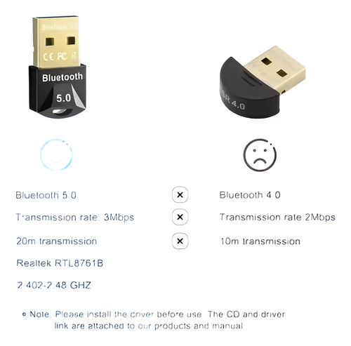 Receptor Usb Bluetooth 5.0 Para Pc Control Ps4 Ps5 Xbox One