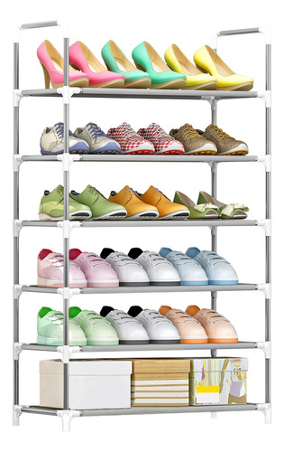 Zapatera Organizador Zapatos 18 Pares Fácil de Transportar Plateado