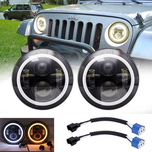 Imagen 3 de 4 de Faro 7 Pulgadas Led Par Vocho Harley Jeep