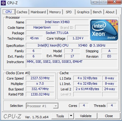 Kit Processador Xeon 3.16ghz 5460 Lg771 - Placa Mae Positivo