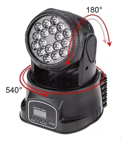 Mini Moving Head Light 18 Leds 100w Rgbw Iluminação Dmx Pr
