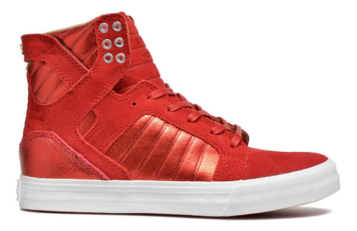 Tenis Supra Skytop Red White 98003-602 Bota Mujer Original