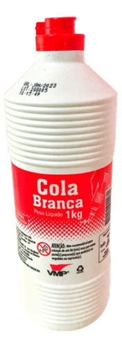 Cola Branca Líquida Vmp 1kg Lavável Papelaria Linha Escolar