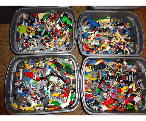 2 Libras Legos Bulk Lot Bricks Parts Pieces 100% Lego Brand