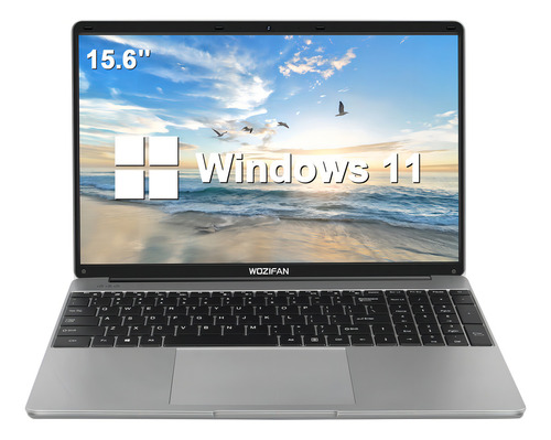 Wozifan Ordenador Portátil 15.6 Intel J4105 Win 11 Portátiles 6gb 256gb Ssd Admite Expansión Fhd 2.4g+5g Wifi Bluetooth 4.2 Mini Hdmi Con Ratón Inalambrico-plata