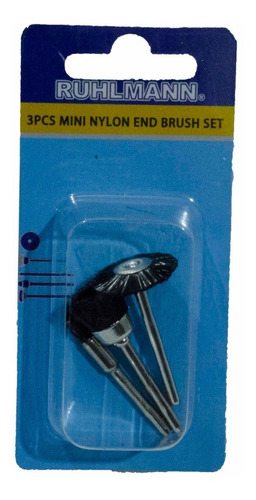 Set 3 Cepillos Nylon Para Minitornos Tipo Dremel Ruhlmann