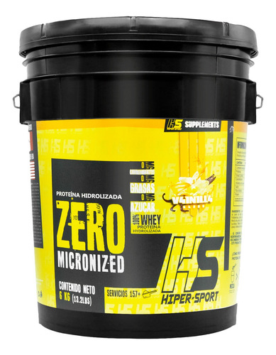 Hs Supplements Hiper Sport Proteína Zero 6 Kg Vainilla
