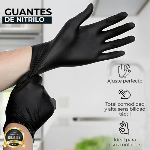 Guantes De Nitrilo Vinil Libre De Latex Sin Polvo 100 Piezas