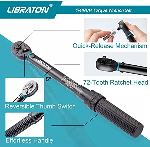 Libraton Llave Dinamométrica Para Bicicleta 5-25 Nm, 0,1 Nm