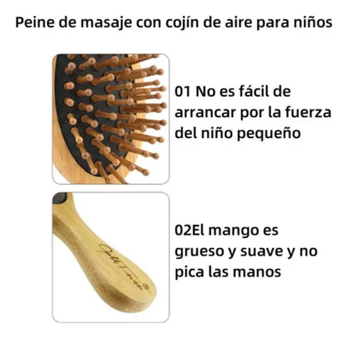 Kit de Cepillo y Peine de Bambú Anti Frizz Heaimo MSZ