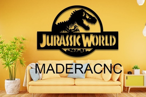 Cuadro Decorativo Jurassic World Madera Mdf 6mm Pared Hogar