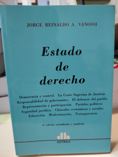 Estado De Derecho Vanossi 4ta Edición 