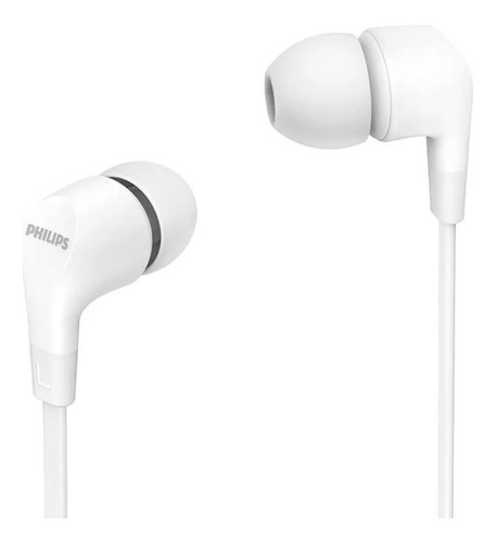 Audífonos Philips Tae1105 In Ear Con Micrófono Blanco