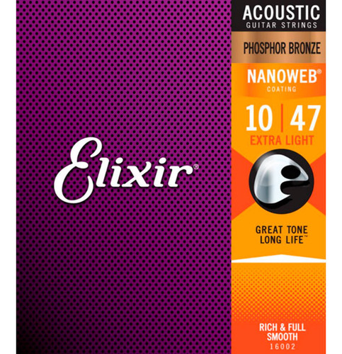 Corda Para Violão 010 Phosphor Bronze Extra Light Elixir