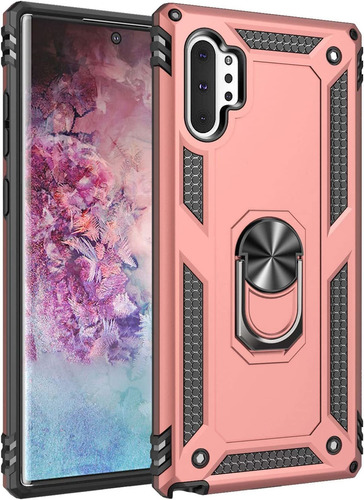 Funda Para Samsung Galaxy Note 10 Plus - Rosa Con Anillo