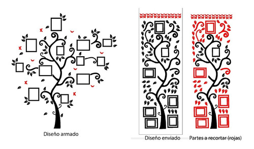 Vinilo Decorativo Árbol  Genealógico Familiar