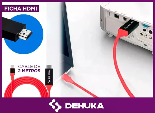 Cable Hdmi Dehuka Compatible Dispositivos Celular iPhone Video Full Hd 4k  Transmitir Audio Video Nitido Para