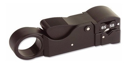 Imagen 2 de 4 de Pinza Compresion Rg6 + Pelacable Circular+ 10 Conector Cable