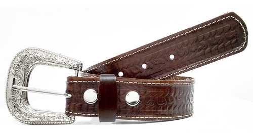 Cinto Couro Legitimo Country + Fivela Tradicional - Oferta!