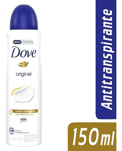 Desodorante Antitranspirante Aerosol Original Dove 150ml