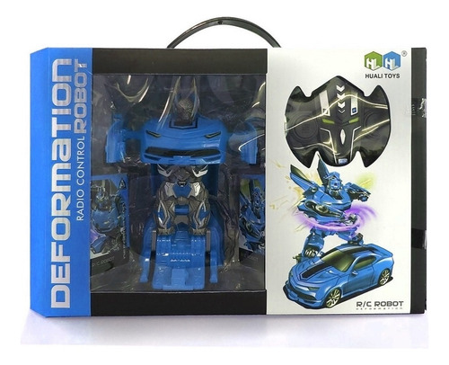 Deformation Transform Robot Auto Radio Control Transformable Color Azul