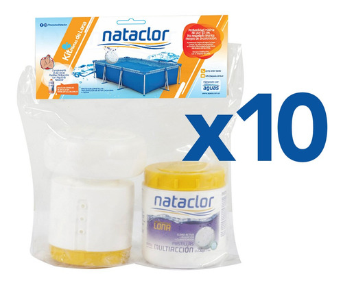 Imagen 1 de 4 de Boya Kit Lona Pastillas Multiacción Nataclor X 10