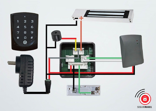 Control Acceso Cerradura Perno Magnetica Segura Kit Swx