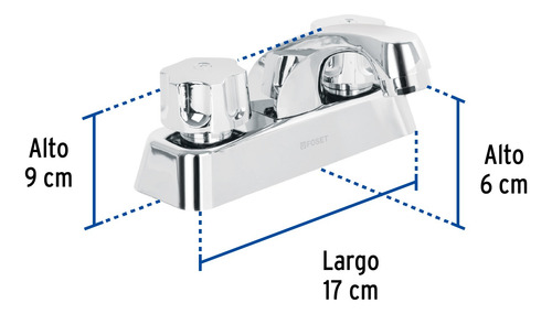 Mezcladora 4 Lavabo, Abs, Hexagonal, Basic 49281
