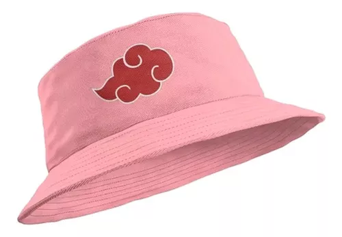 Chapéu Bucket Hat Naruto Akatsuki Nuvem Vermelha