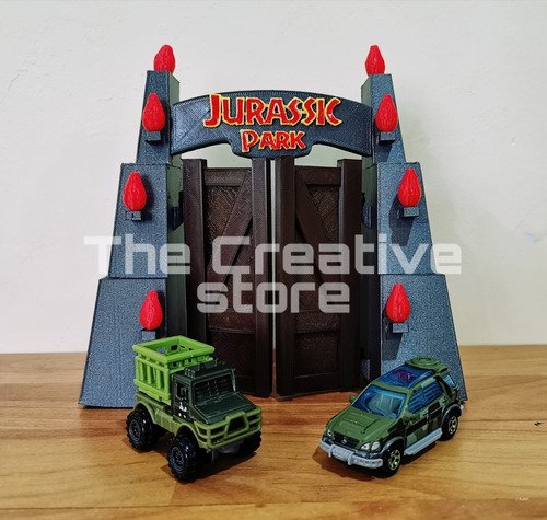 Puertas 1:64 Jurassic Park - Hot Wheels - Dinosaurios. 