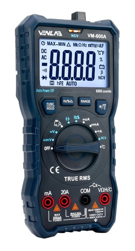 Multímetro Digital Venlab Vm-600a - True Rms - No Brasil