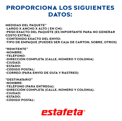 1 Guía Prepagada De Estafeta 10 Kg Terrestre 2 A 4 Días