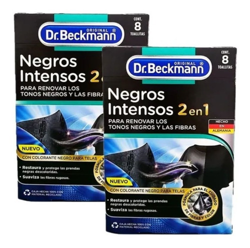 Dr. Beckmann Toallitas Renovadoras De Tonos Negros Pack X2